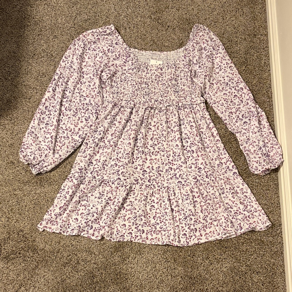 Floral Purple Mini Dress